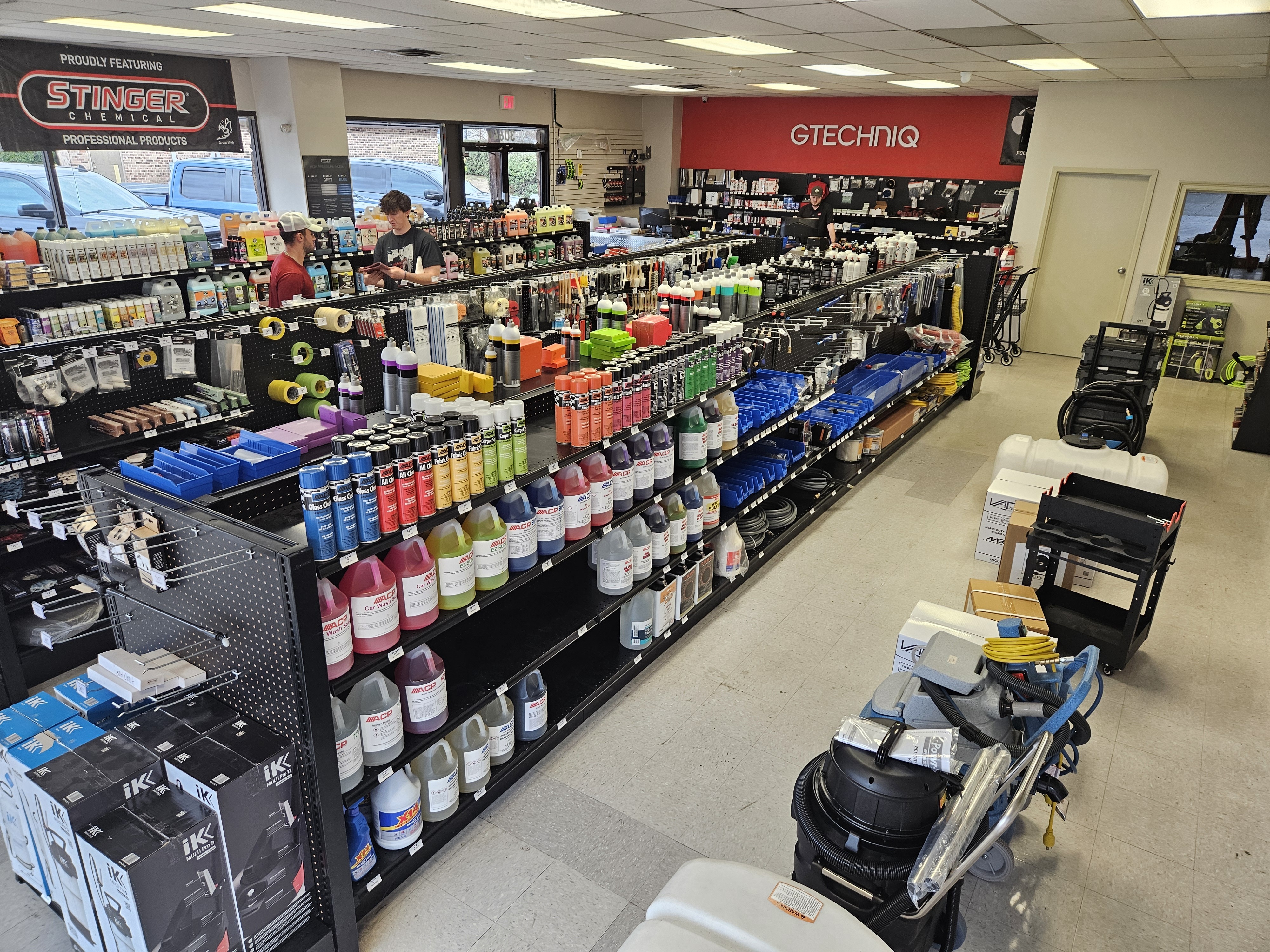 Shelves at Birmingham Auto Detail Supplies